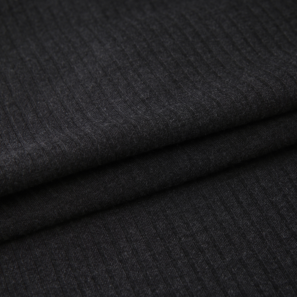 여성 사우스크로스 소프트 터치 골지 카라 티셔츠_차콜 그레이