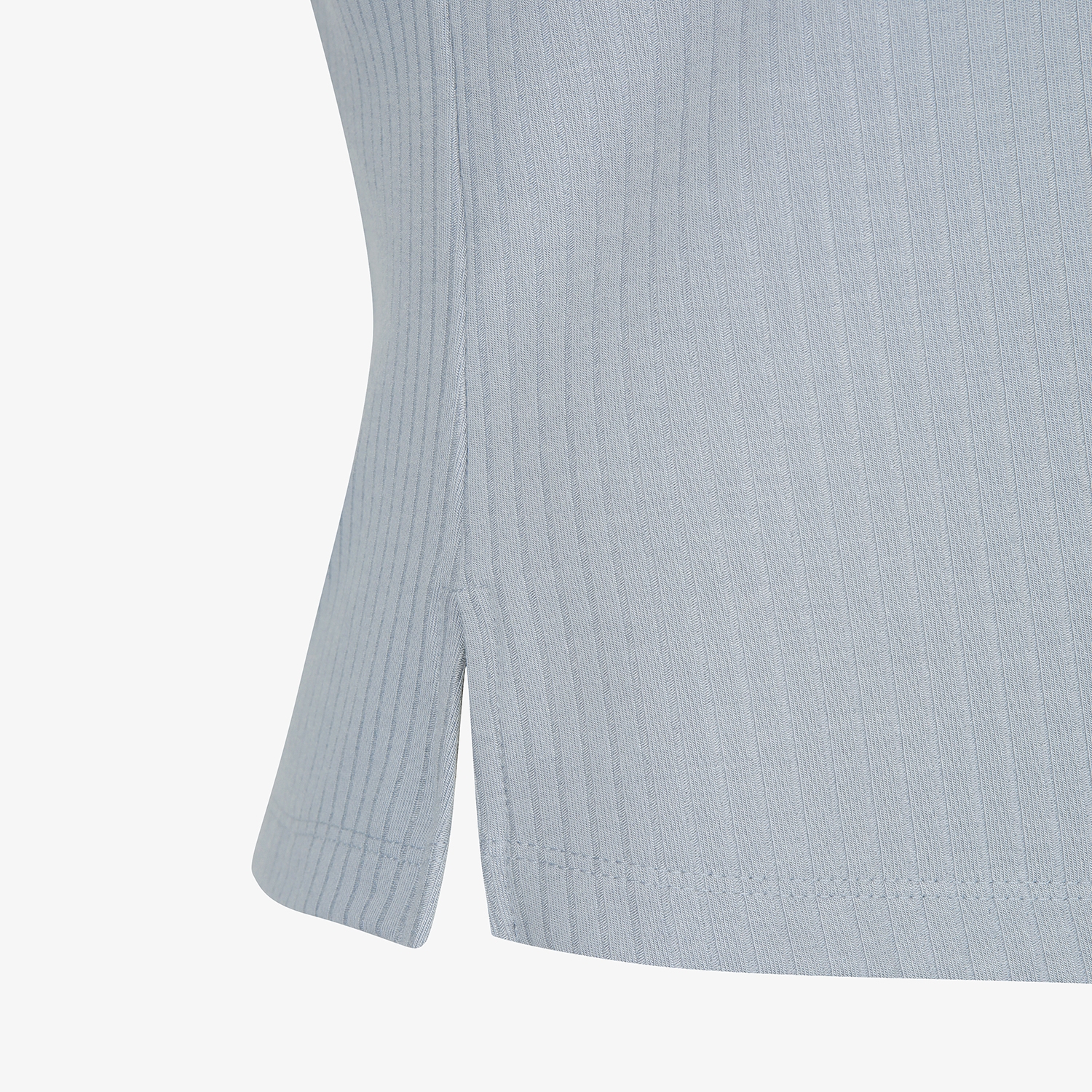 여성 사우스크로스 소프트 터치 골지 카라 티셔츠_라이트 블루