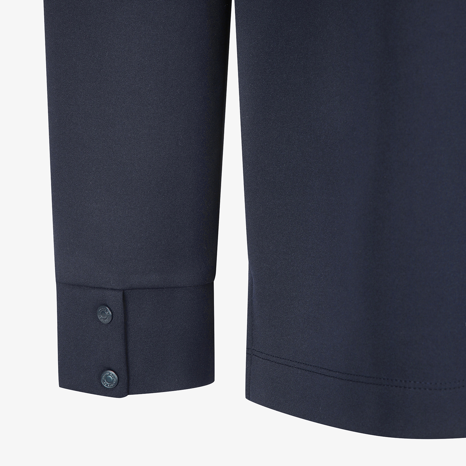 사우스케이프 남성 배색 라인 긴팔 카라 티셔츠_다크 네이비