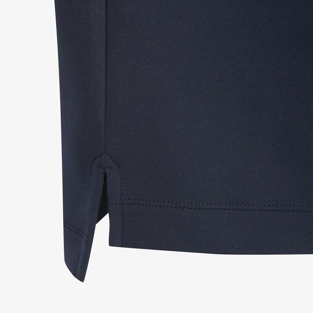 사우스케이프 남성 배색 라인 긴팔 카라 티셔츠_다크 네이비