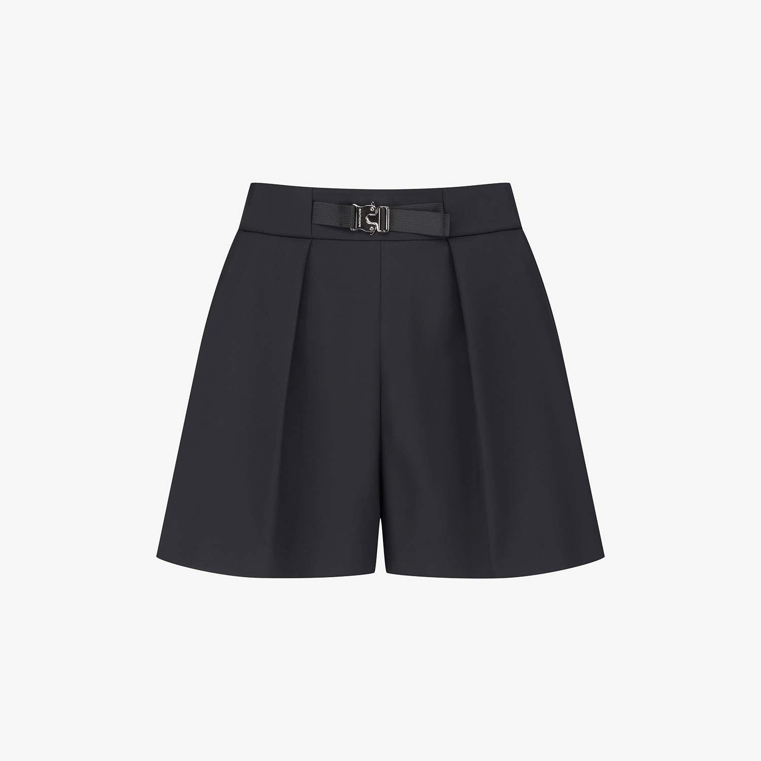 여성 사우스크로스 스커트 실루엣 벨트 숏팬츠_블랙