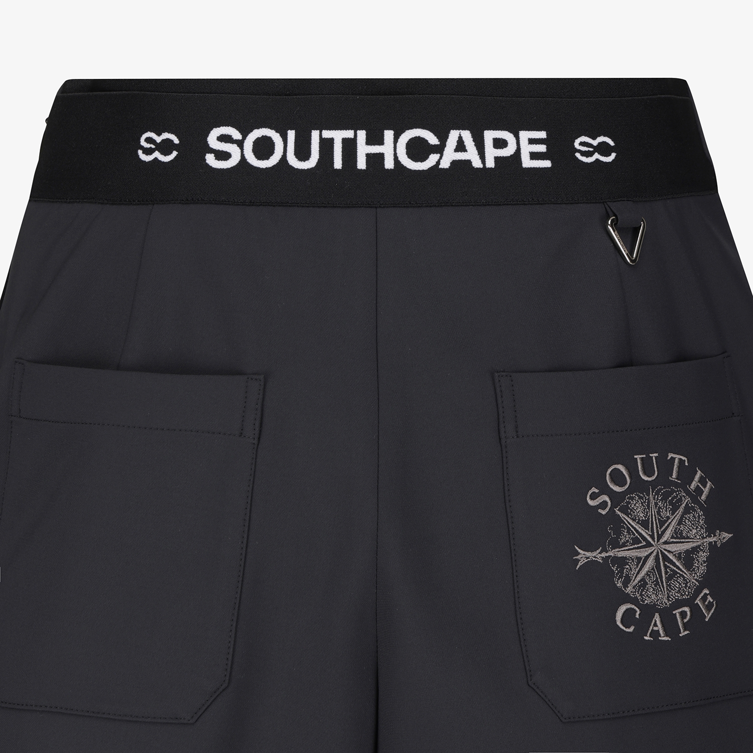 여성 사우스크로스 스커트 실루엣 벨트 숏팬츠_블랙