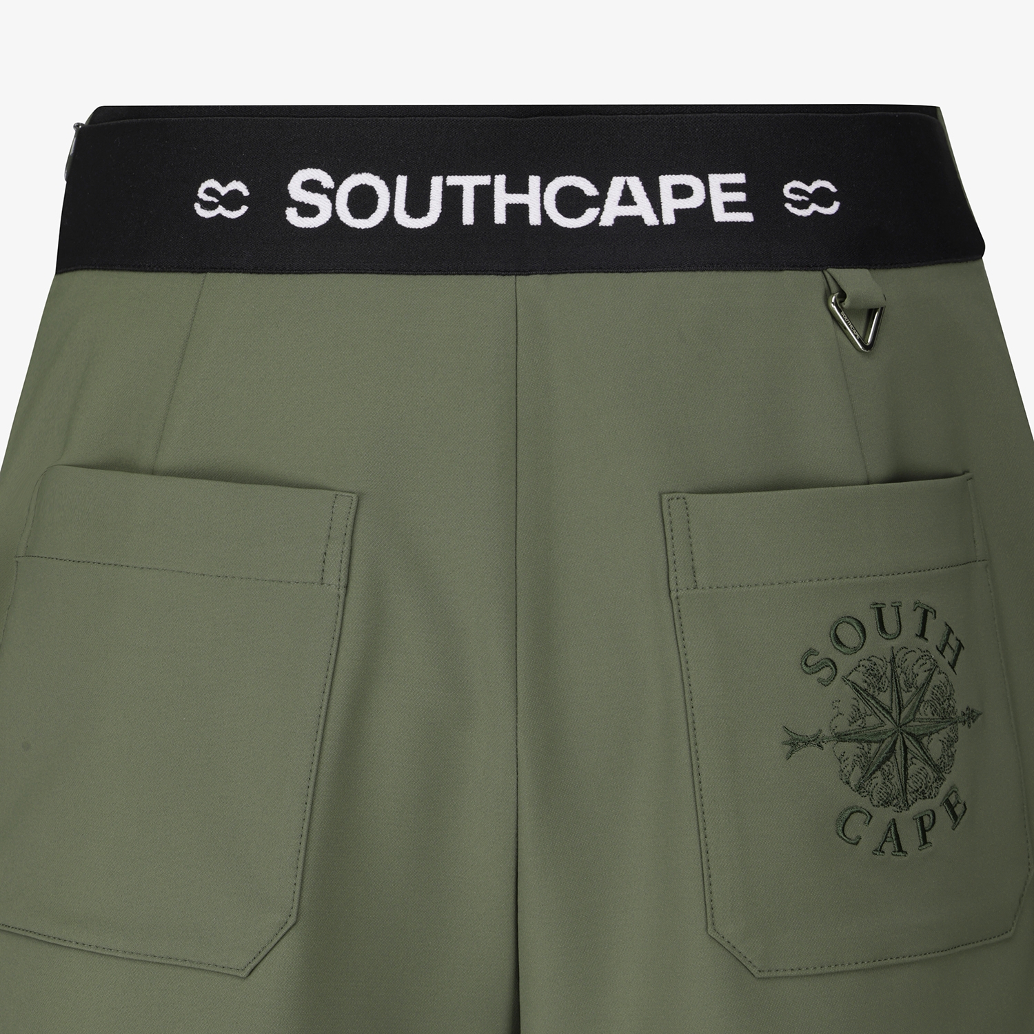 여성 사우스크로스 스커트 실루엣 벨트 숏팬츠_카키