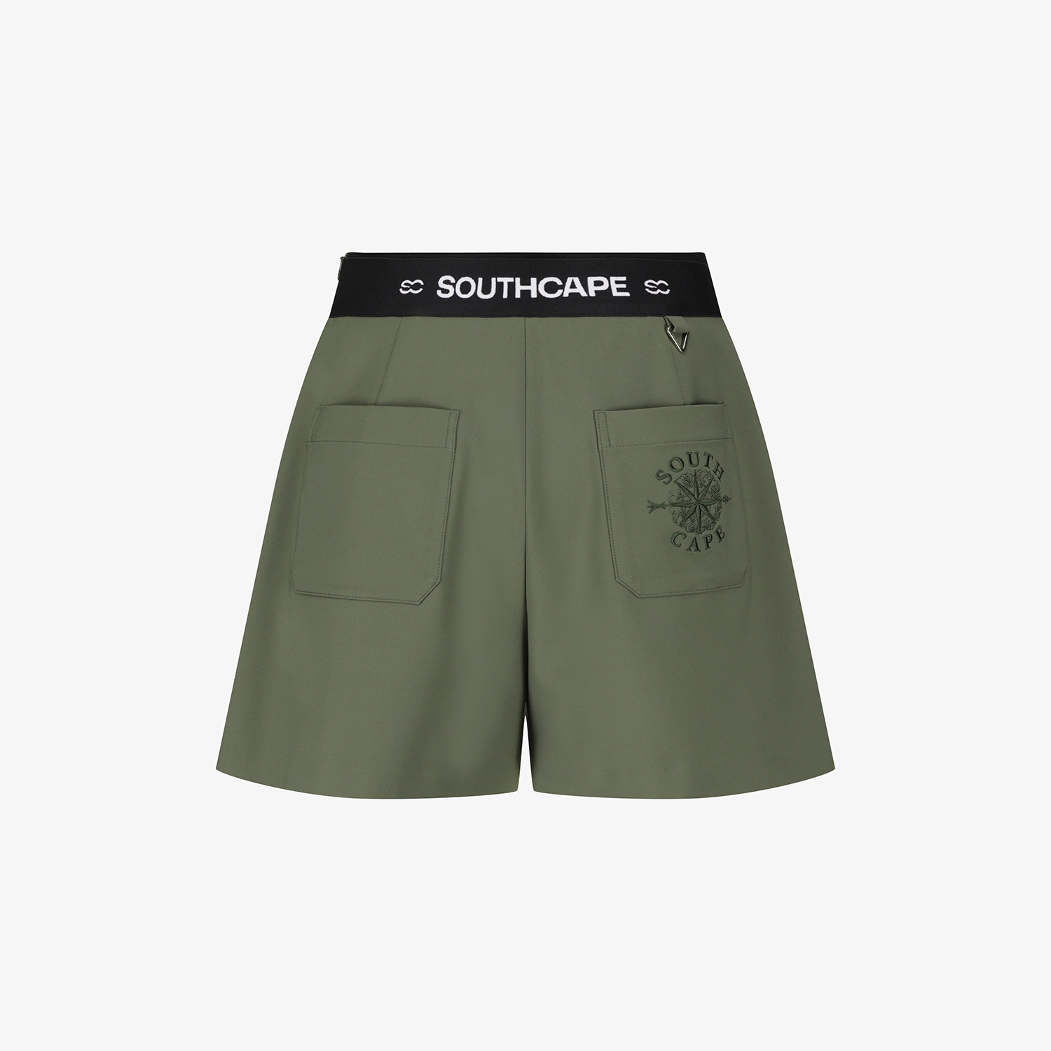 여성 사우스크로스 스커트 실루엣 벨트 숏팬츠_카키