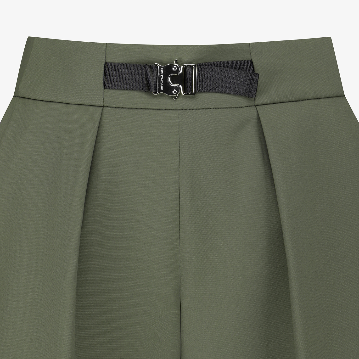 여성 사우스크로스 스커트 실루엣 벨트 숏팬츠_카키