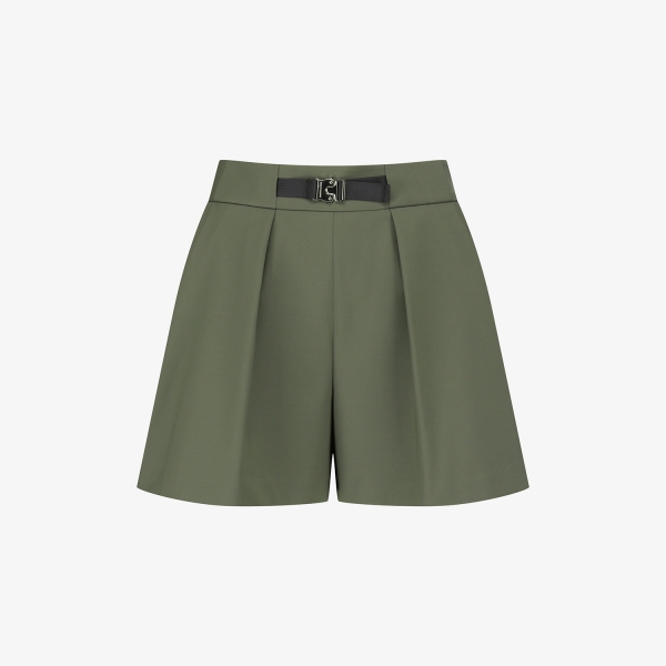 여성 사우스크로스 스커트 실루엣 벨트 숏팬츠_카키
