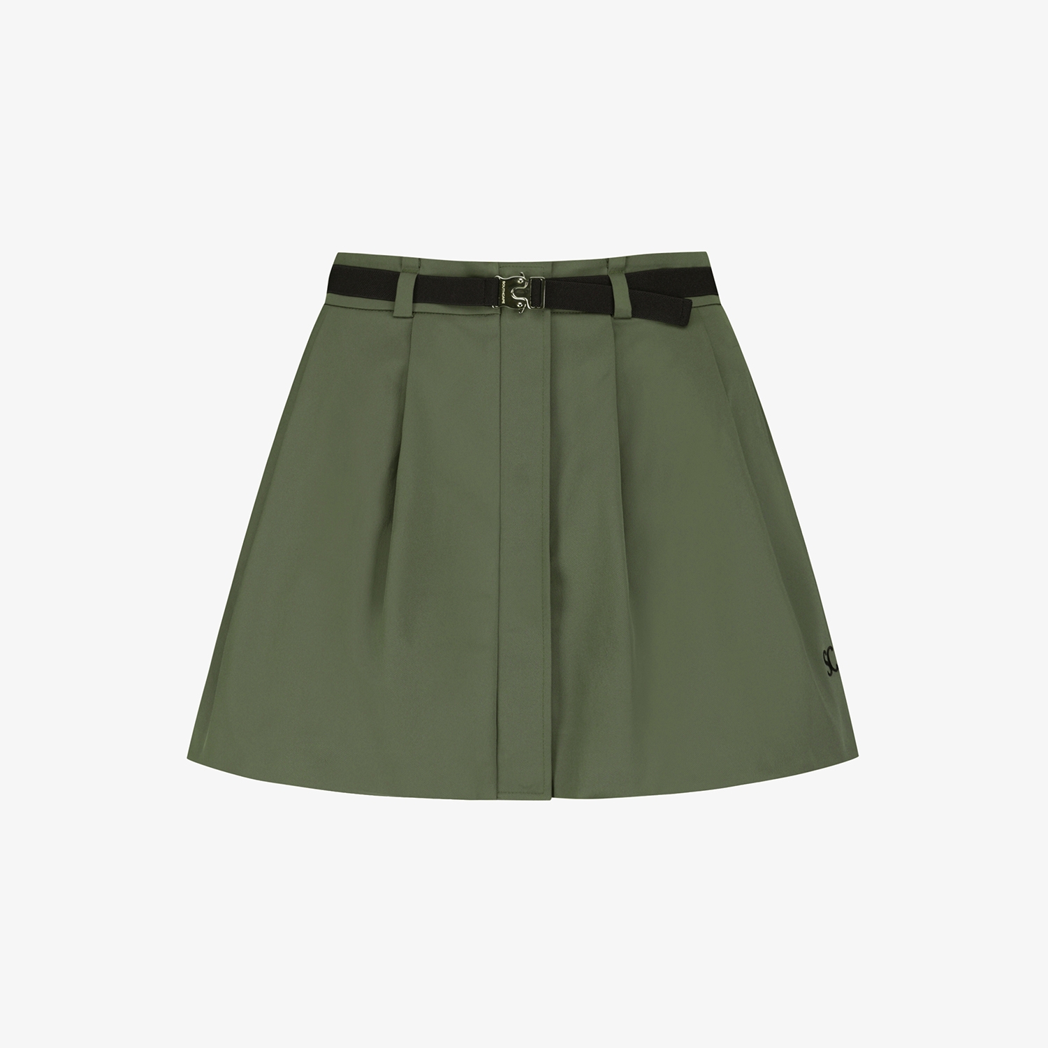 사우스케이프 여성 2-WAY 벨티드 스커트_다크 카키