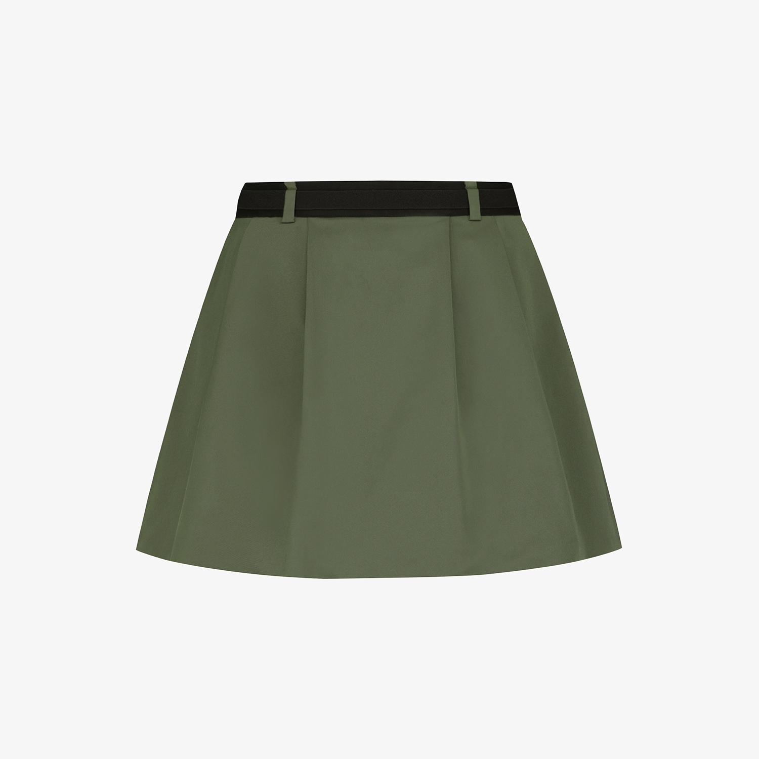 사우스케이프 여성 2-WAY 벨티드 스커트_다크 카키