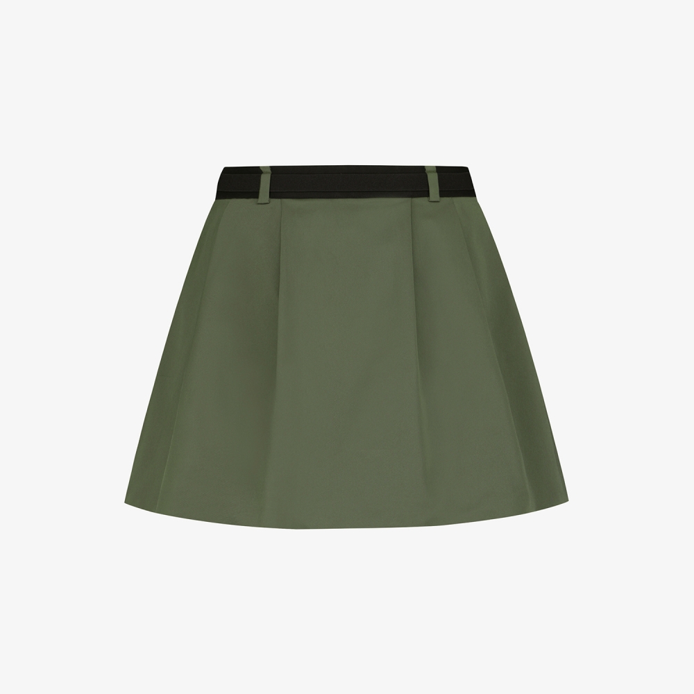 사우스케이프 여성 2-WAY 벨티드 스커트_다크 카키