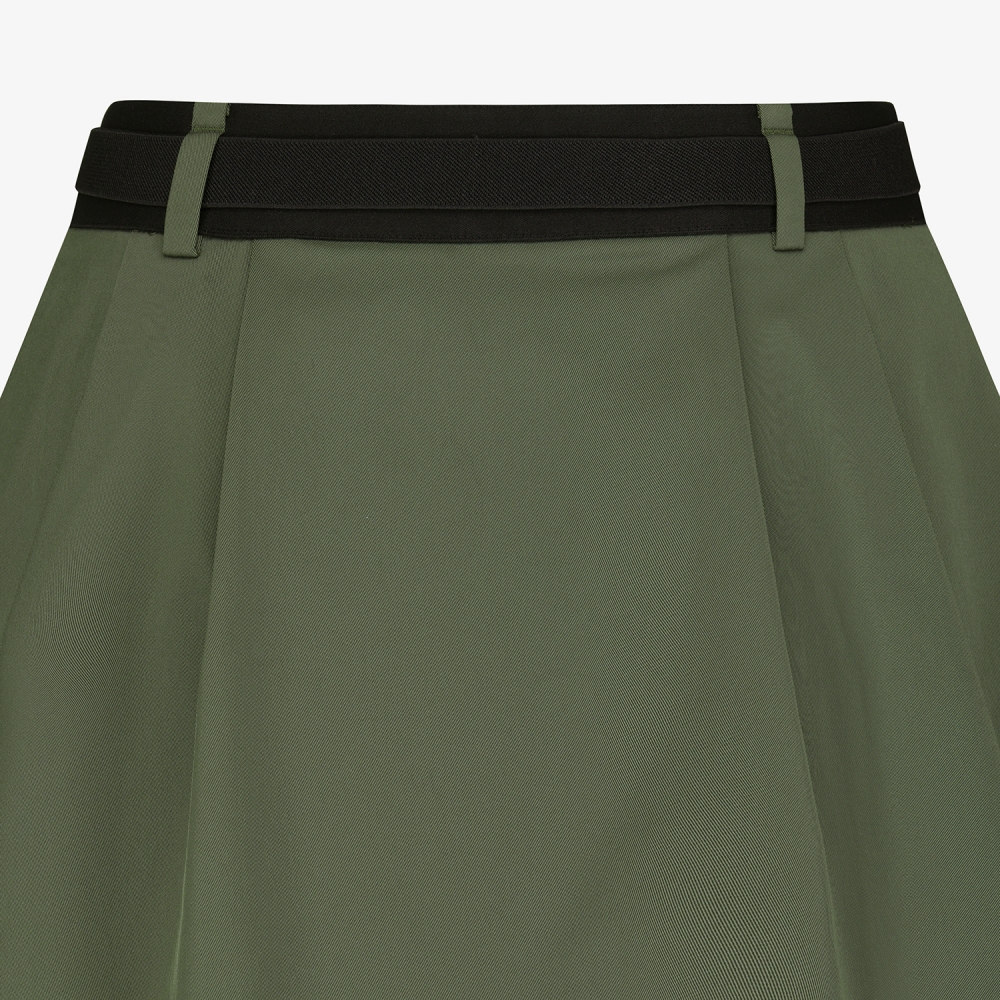 사우스케이프 여성 2-WAY 벨티드 스커트_다크 카키