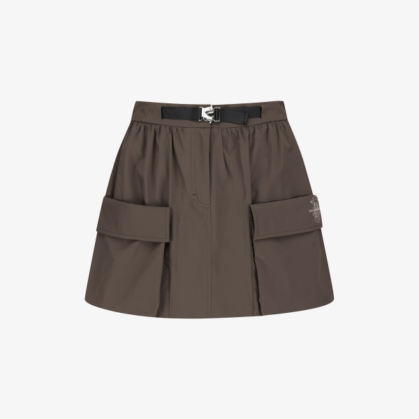 여성 사우스크로스 아웃포켓 볼륨 스커트_브라운