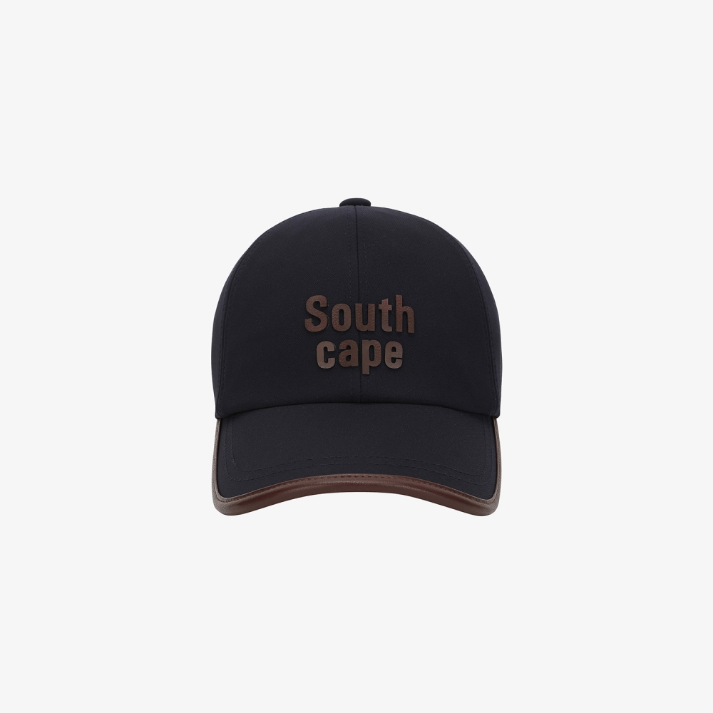 사우스케이프 남성 로고 레더 파이핑 볼캡_다크 네이비