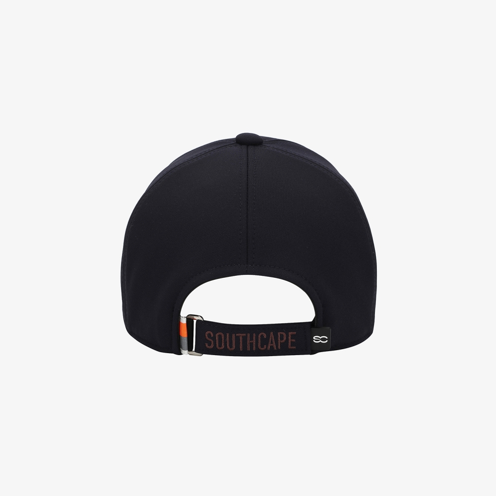 사우스케이프 남성 로고 레더 파이핑 볼캡_다크 네이비