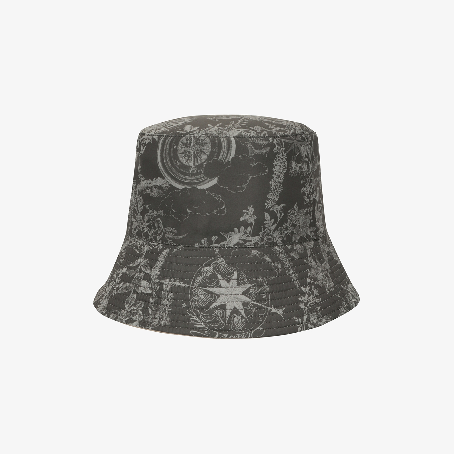 남성 사우스크로스 로고 리버시블 버킷햇_베이지