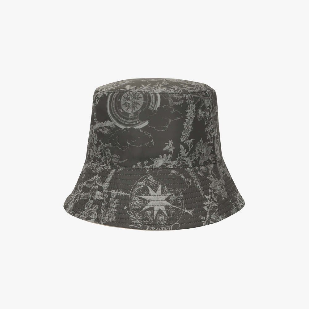 남성 사우스크로스 로고 리버시블 버킷햇_베이지