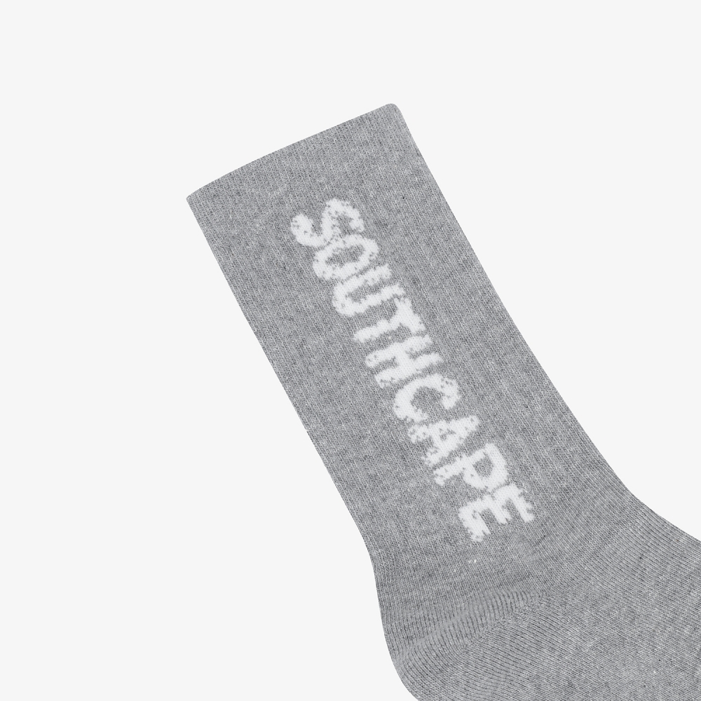 사우스케이프 여성 레터링 로고 삭스_멜란지 그레이