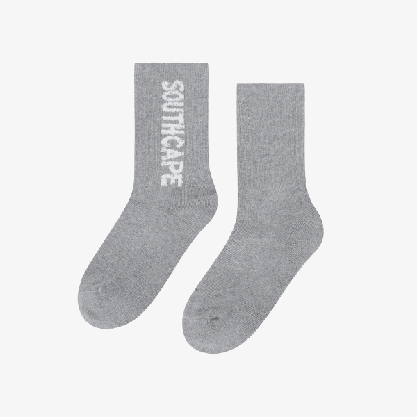 사우스케이프 여성 레터링 로고 삭스_멜란지 그레이