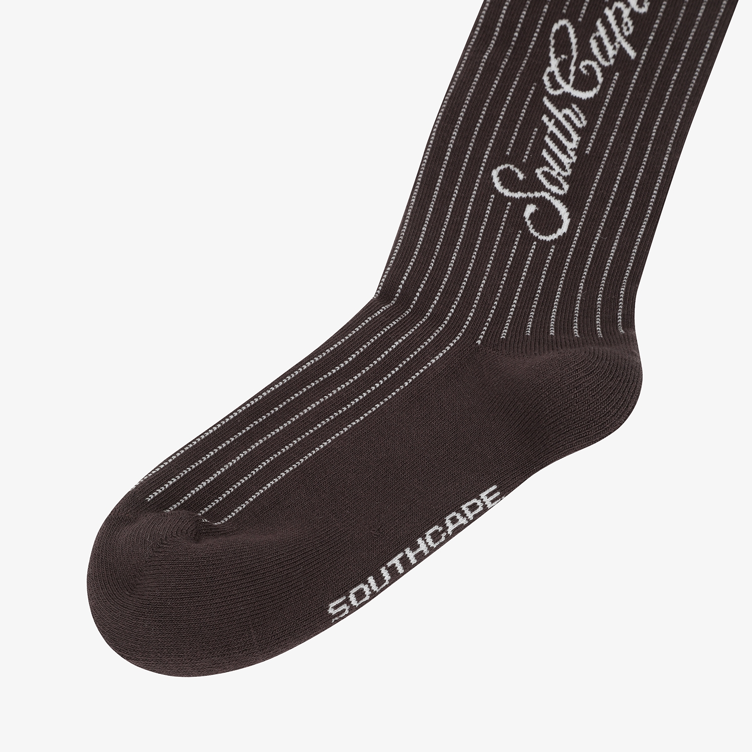 사우스케이프 여성 핀 스트라이프 니삭스_다크 브라운