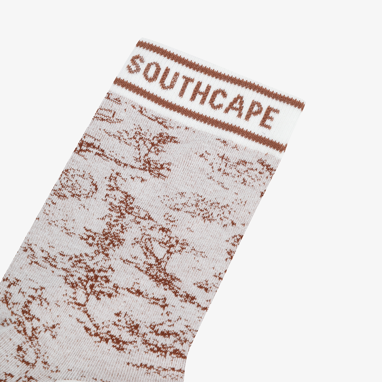 사우스케이프 여성 남해 헤리티지 프린트 삭스_카멜