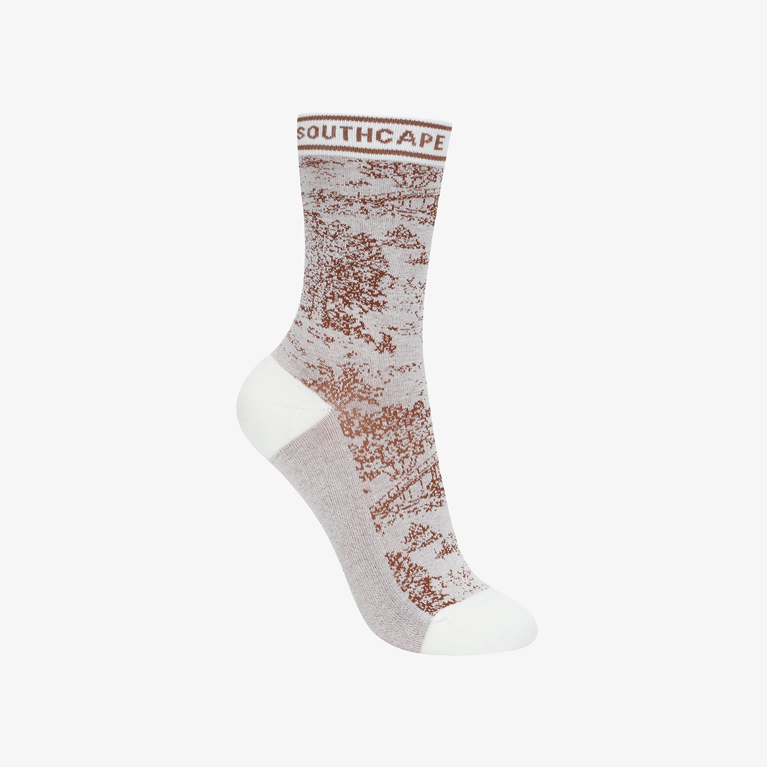 사우스케이프 여성 남해 헤리티지 프린트 삭스_카멜