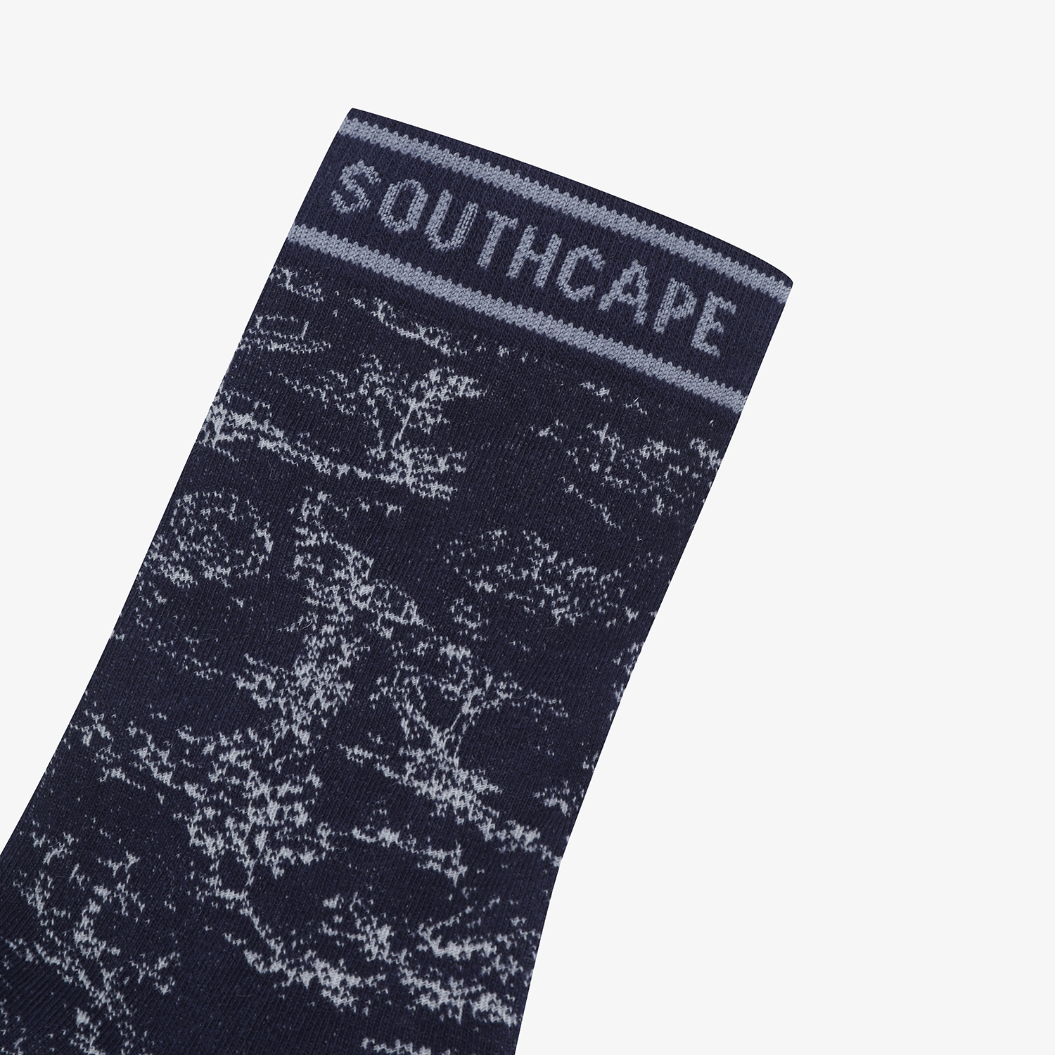 사우스케이프 여성 남해 헤리티지 프린트 삭스_네이비