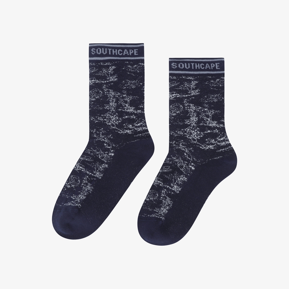 사우스케이프 여성 남해 헤리티지 프린트 삭스_네이비