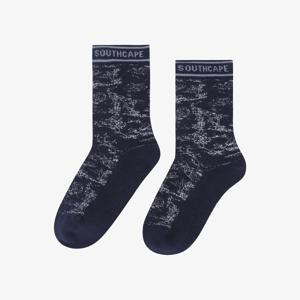 사우스케이프 여성 남해 헤리티지 프린트 삭스_네이비