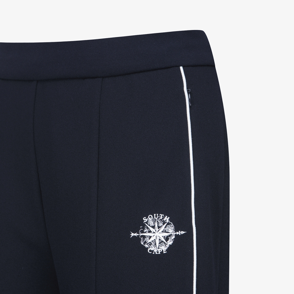 여성 사우스크로스 트리밍 디테일 스트레이트 팬츠_네이비