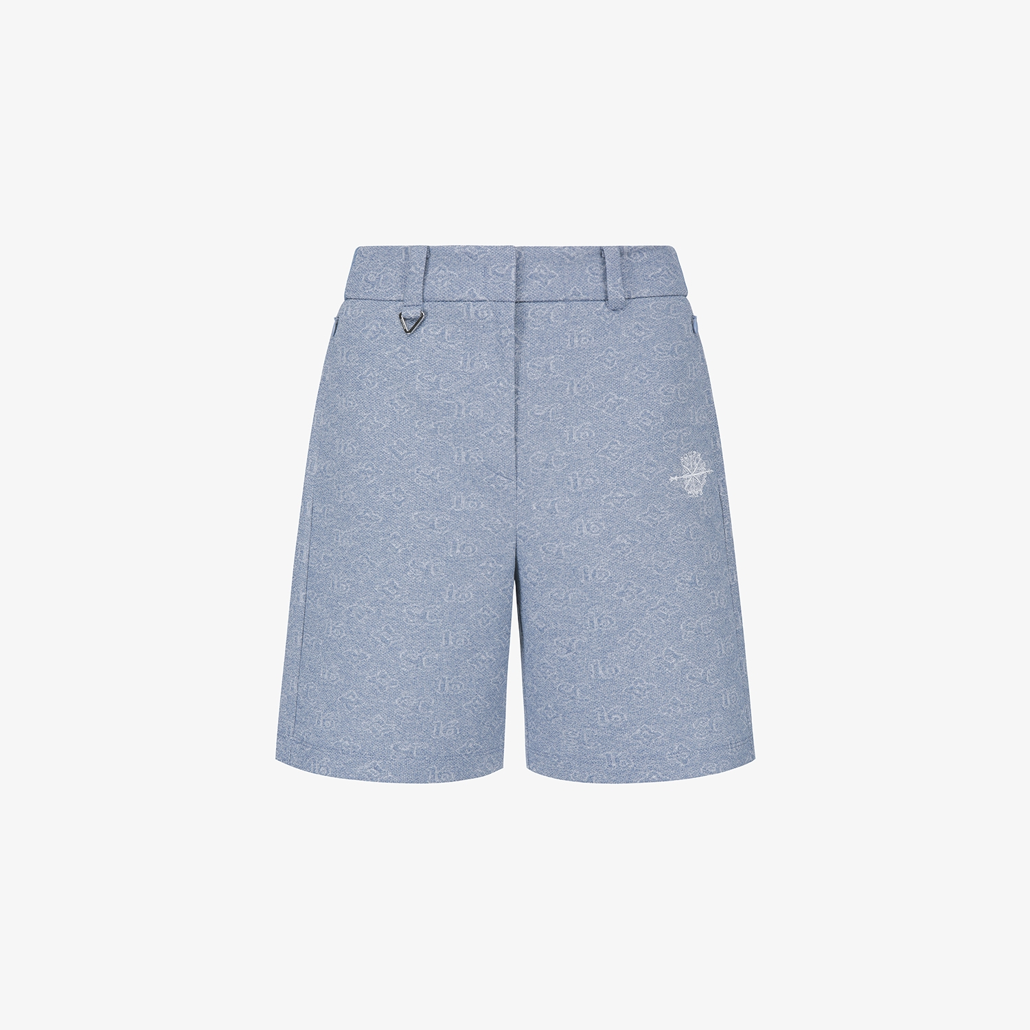 사우스케이프 여성 모노그램 패턴 자카드 팬츠_블루