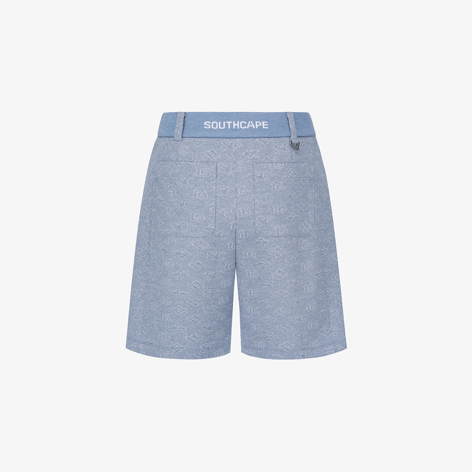 사우스케이프 여성 모노그램 패턴 자카드 팬츠_블루