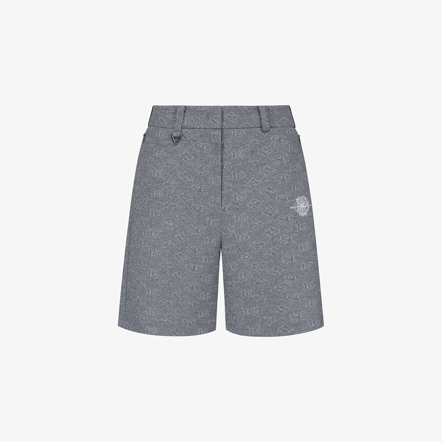 사우스케이프 여성 모노그램 패턴 자카드 팬츠_차콜 그레이