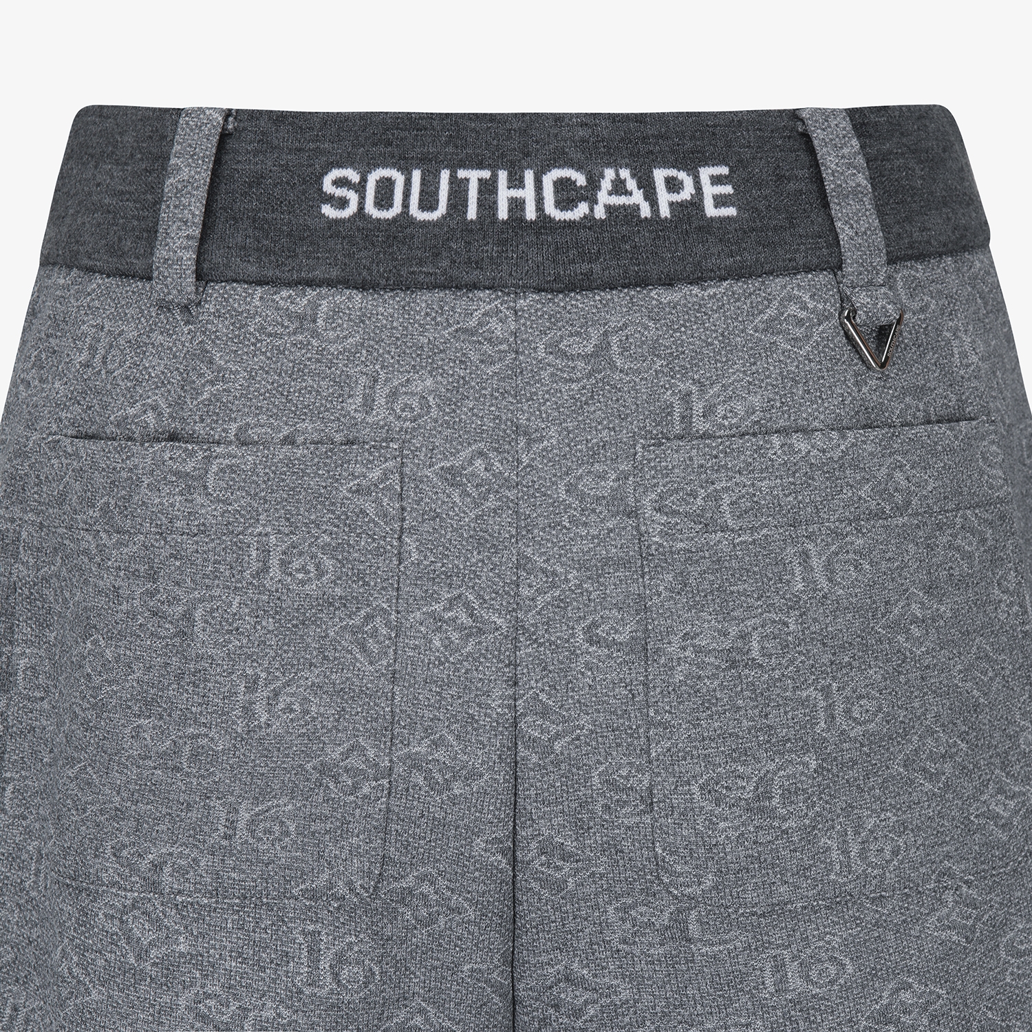 사우스케이프 여성 모노그램 패턴 자카드 팬츠_차콜 그레이