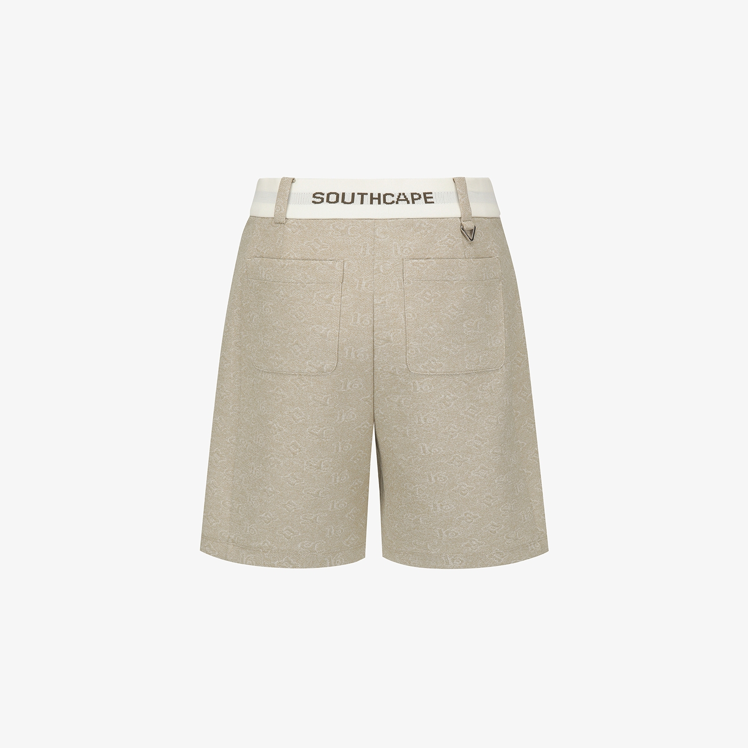 사우스케이프 여성 모노그램 패턴 자카드 팬츠_카키 베이지