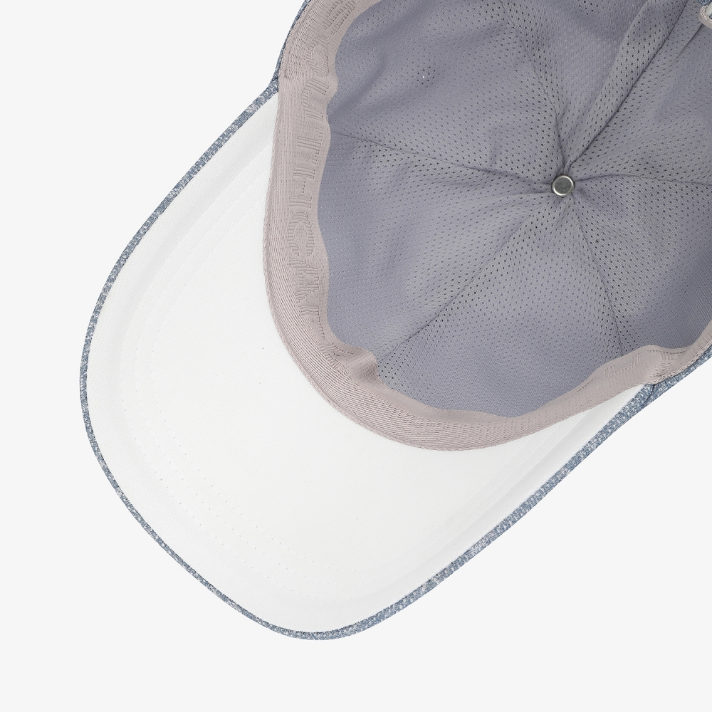 사우스케이프 여성 모노그램 패턴 자카드 레이스업 볼 캡_블루