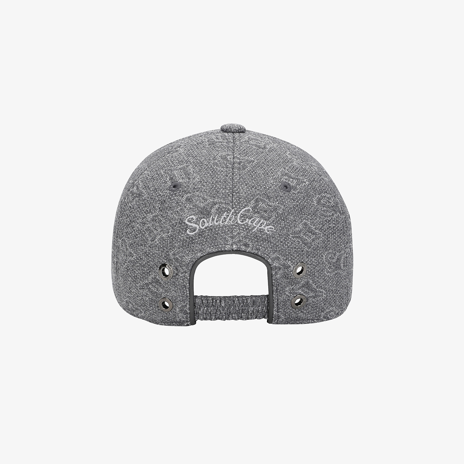 사우스케이프 여성 모노그램 패턴 자카드 레이스업 볼 캡_차콜 그레이