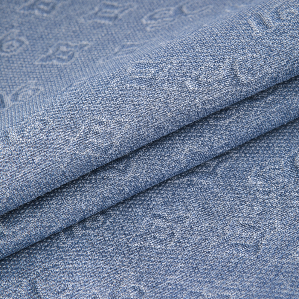 사우스케이프 남성 모노그램 자카드 버디 카라 티셔츠_블루