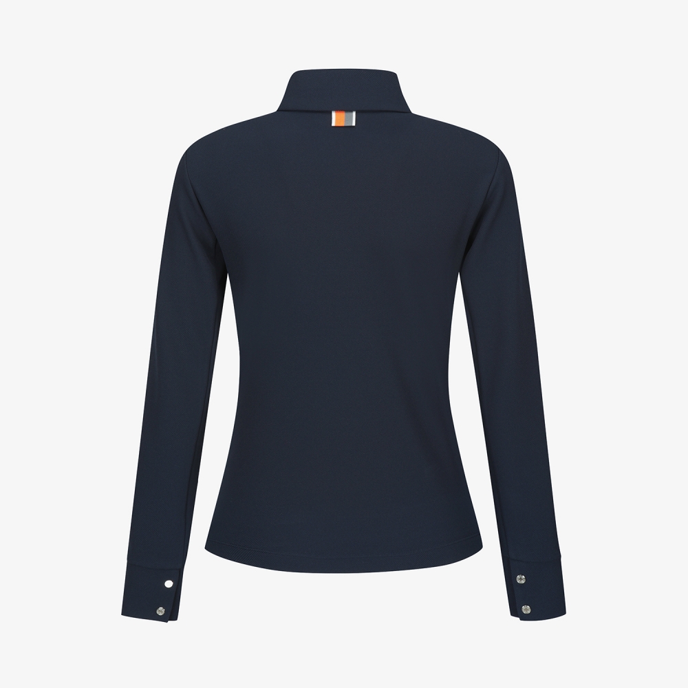 여성 사우스크로스 베이직 카라 티셔츠_네이비