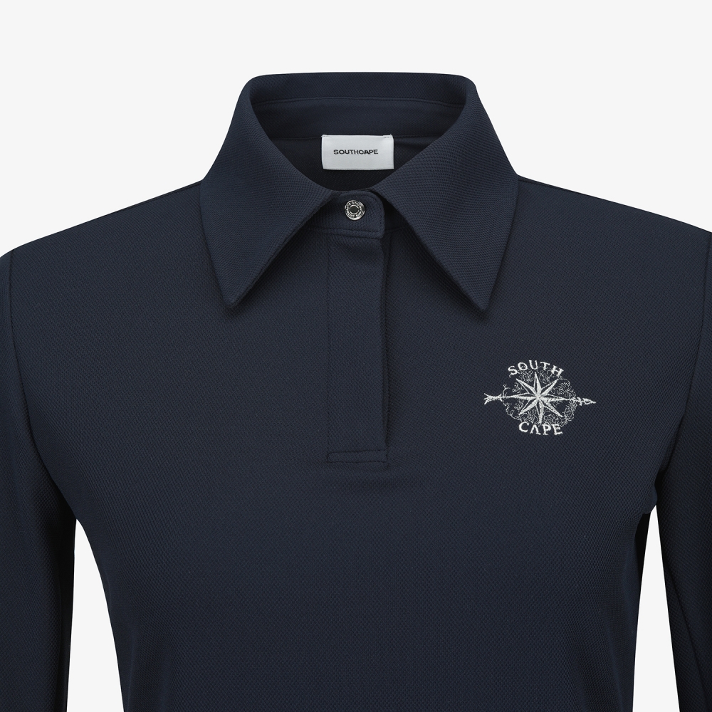 여성 사우스크로스 베이직 카라 티셔츠_네이비