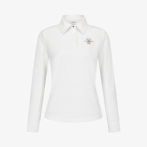 여성 사우스크로스 베이직 카라 티셔츠_화이트