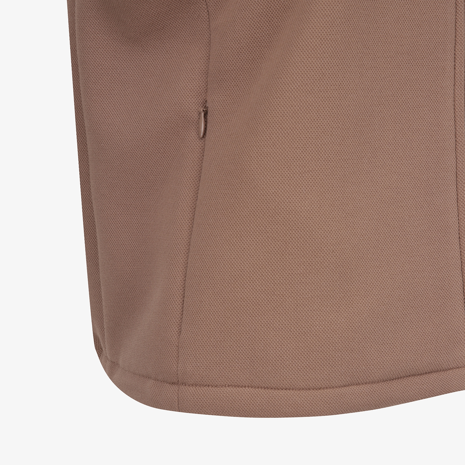 여성 사우스크로스 배색 카라 저지 베스트_브라운