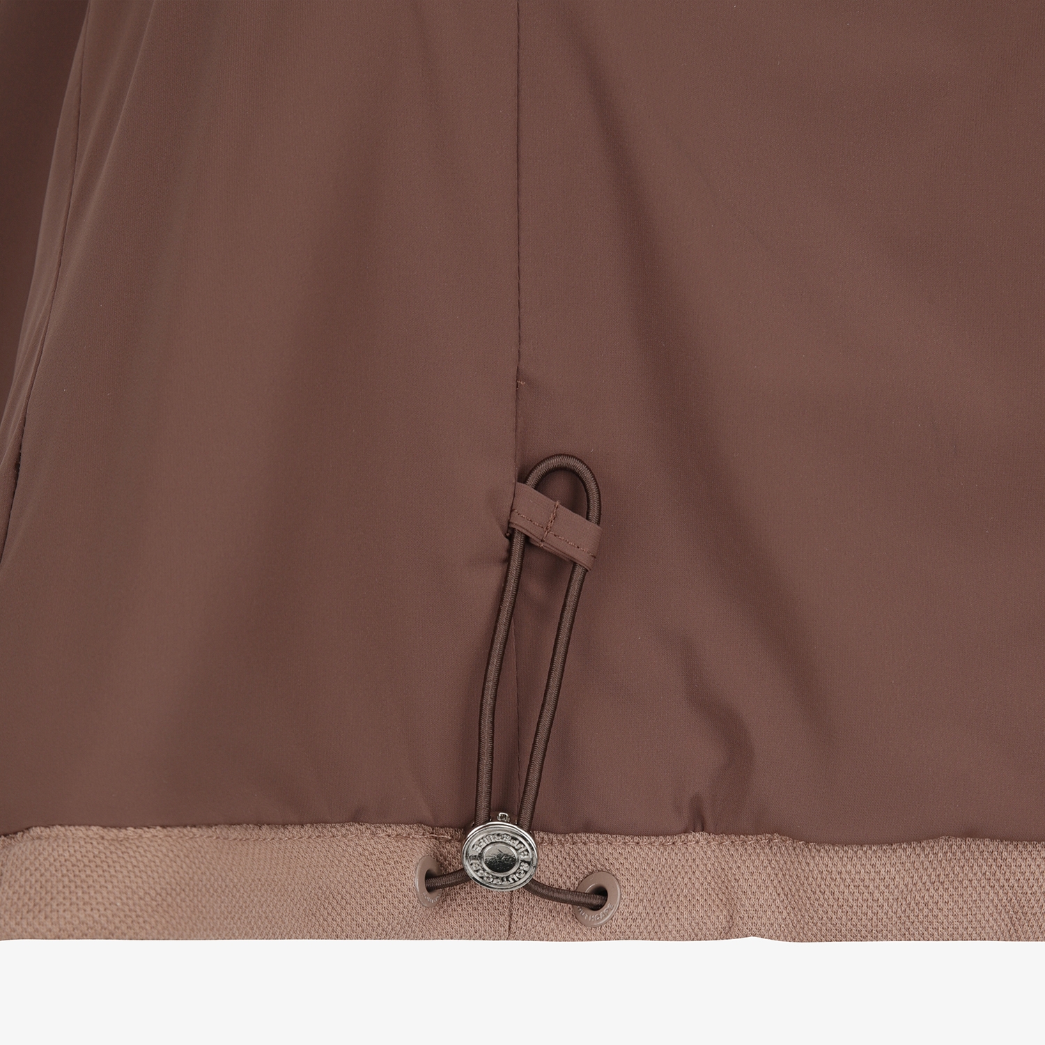 여성 사우스크로스 배색 카라 저지 베스트_브라운