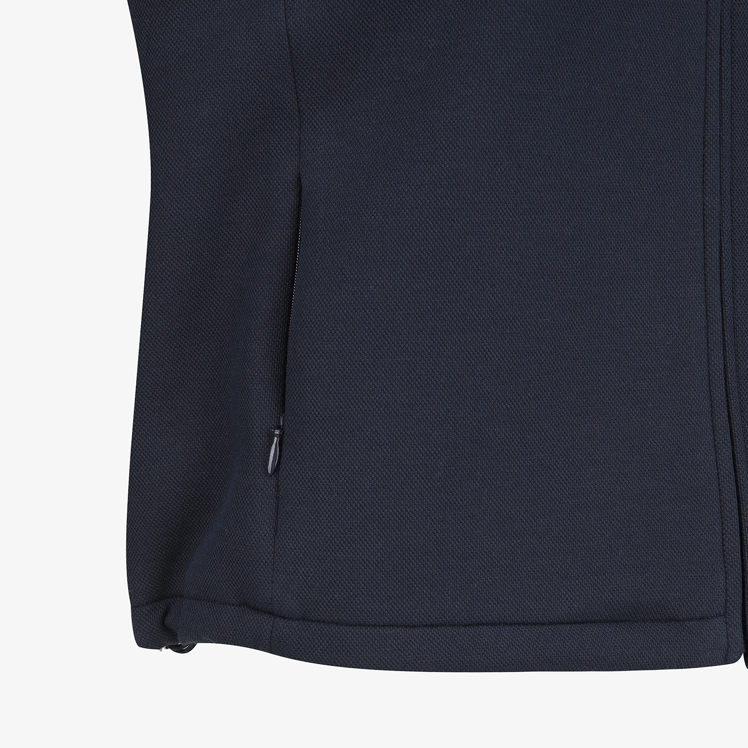 여성 사우스크로스 배색 카라 저지 베스트_네이비