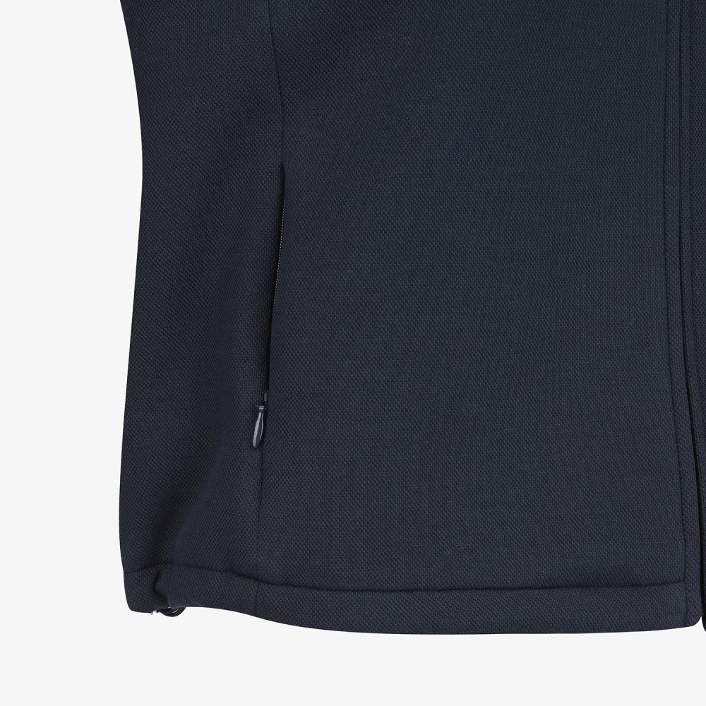 여성 사우스크로스 배색 카라 저지 베스트_네이비