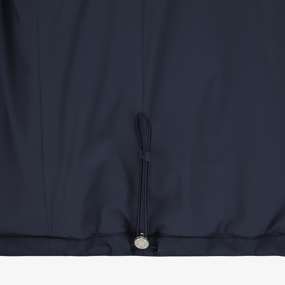 여성 사우스크로스 배색 카라 저지 베스트_네이비