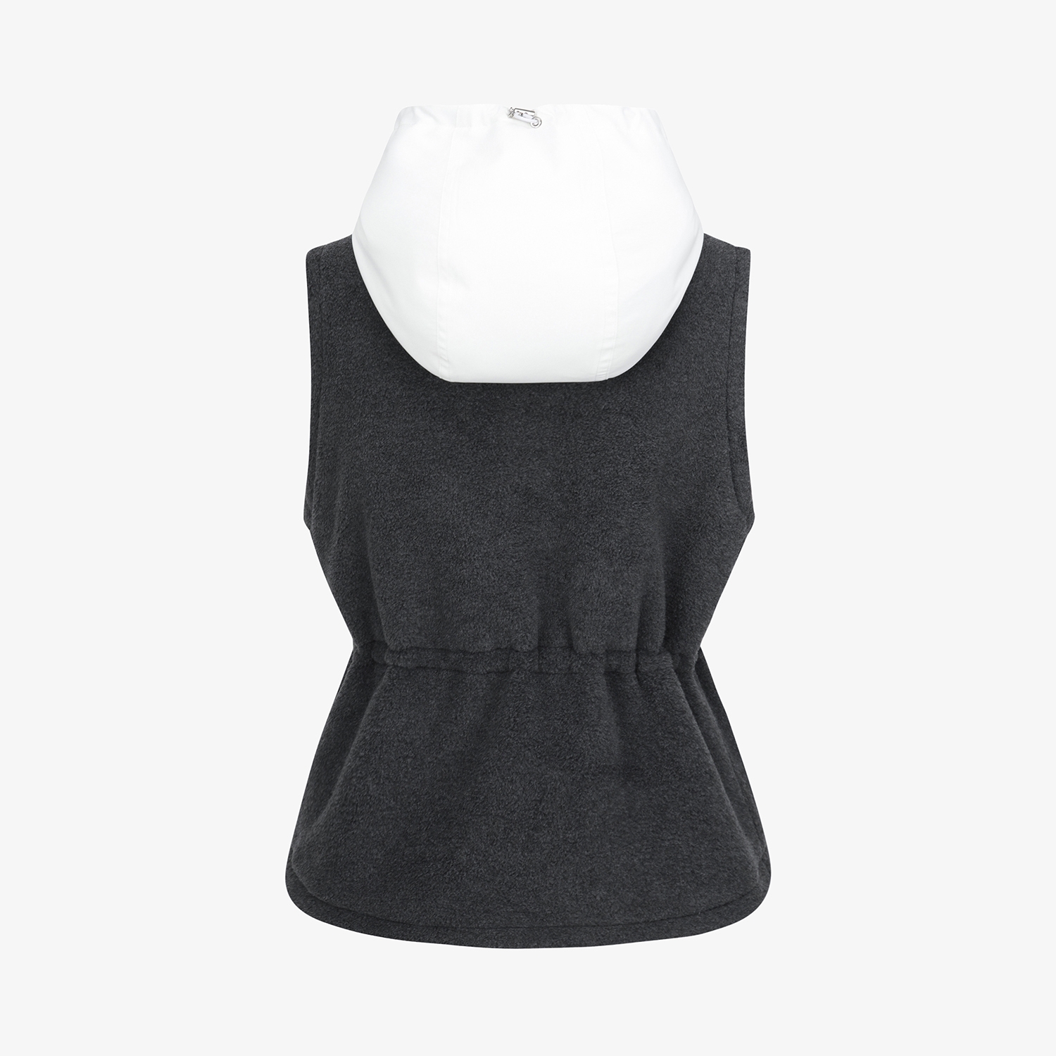 여성 사우스크로스 리버시블 플리스 패딩 베스트_차콜 그레이