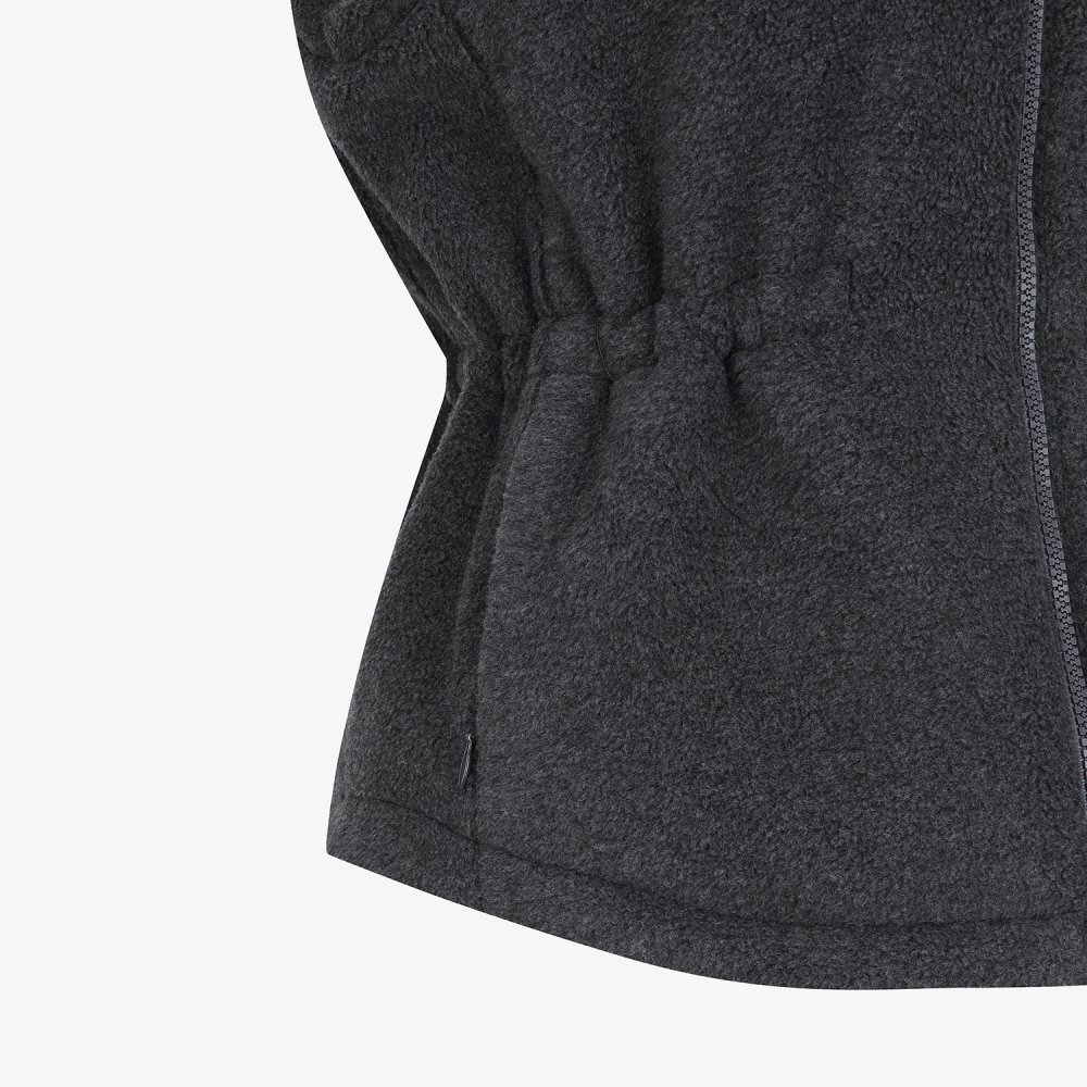 여성 사우스크로스 리버시블 플리스 패딩 베스트_차콜 그레이