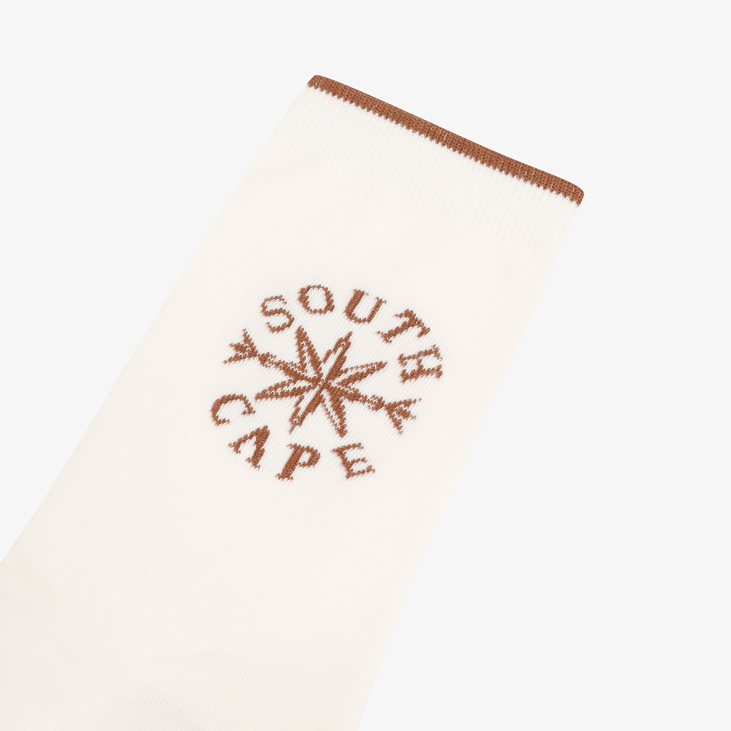 여성 사우스크로스 로고 중목 삭스_크림