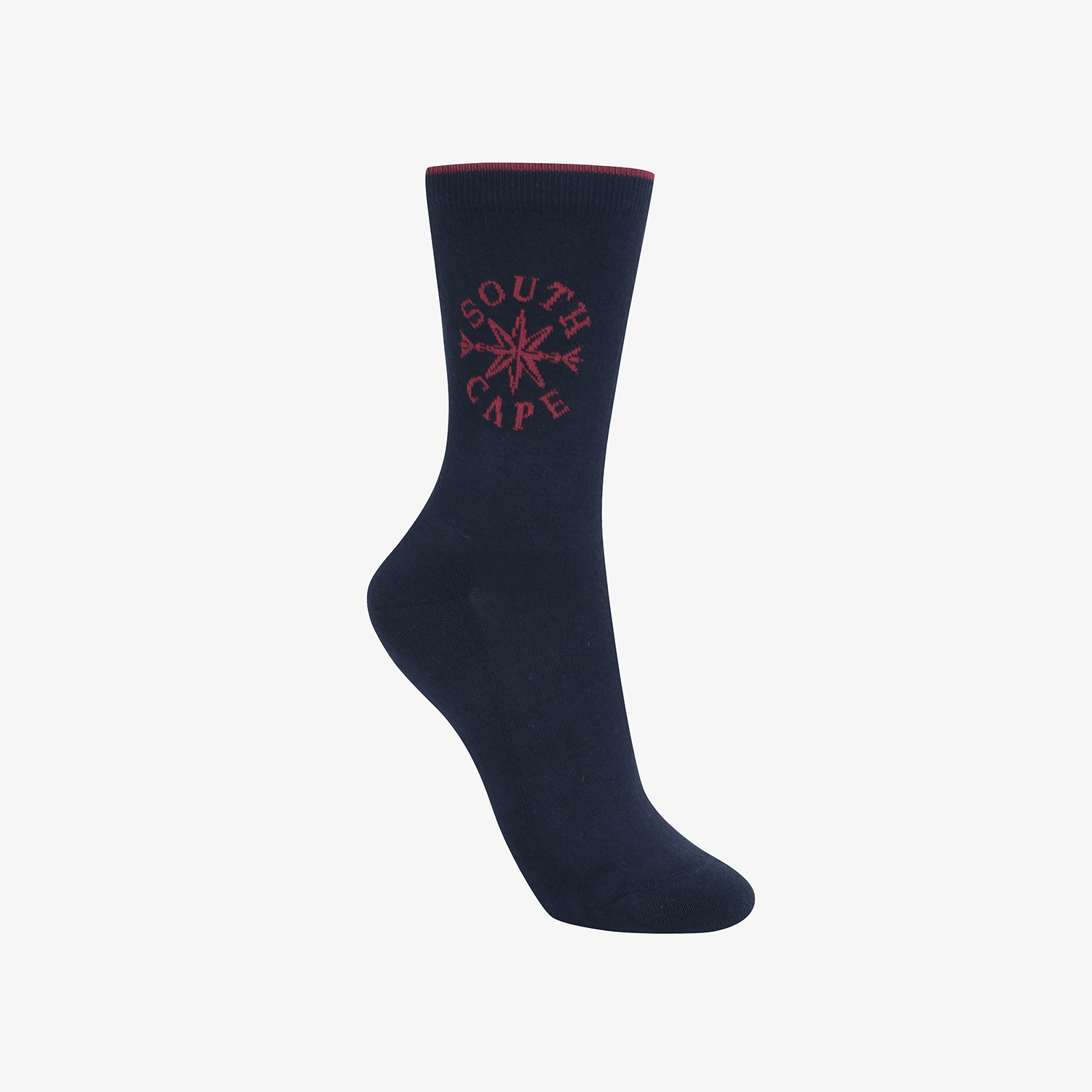 여성 사우스크로스 로고 중목 삭스_네이비