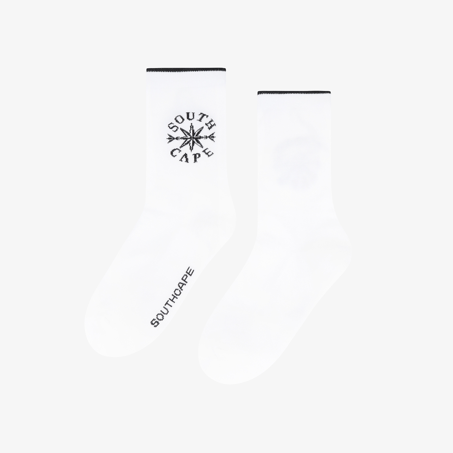 여성 사우스크로스 로고 중목 삭스_화이트