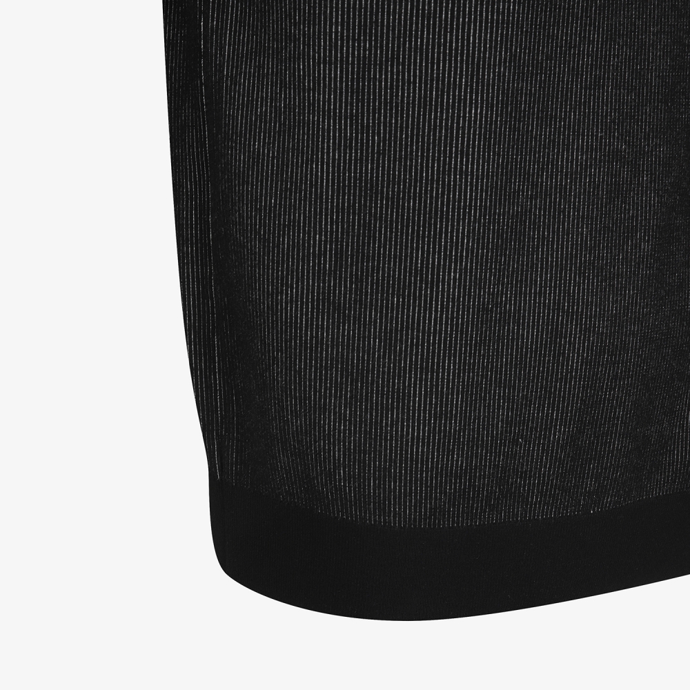 사우스케이프 남성 스트라이프 텍스쳐 하프 집업 니트_블랙